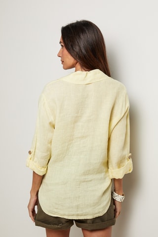 Camicia in lino - Giallo
