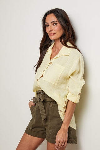 Camicia in lino - Giallo