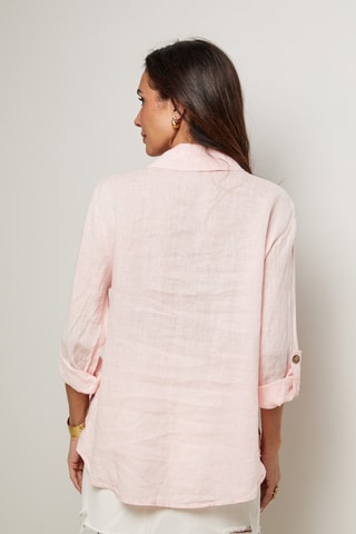 Camicia in lino - Rosa