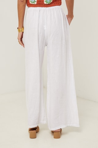 Pantaloni in lino - Bianco