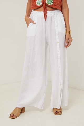 Pantaloni in lino - Bianco