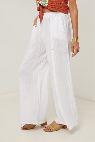 Pantaloni in lino - Bianco