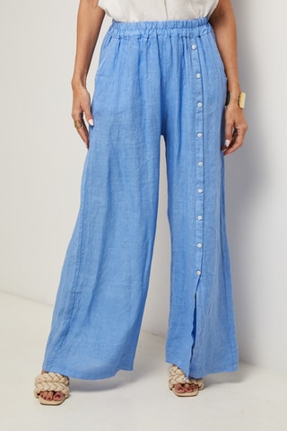 Pantaloni in lino - Blu