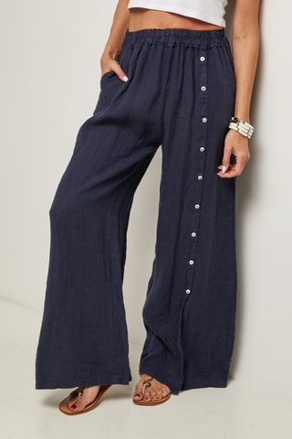 Pantaloni in lino - Blu