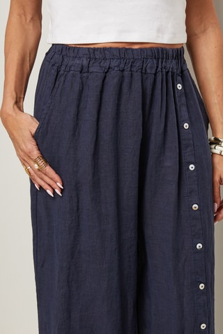 Pantaloni in lino - Blu