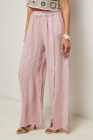 Pantaloni in lino - Rosa