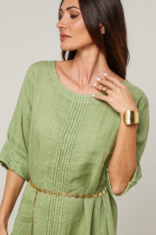Abito in lino - Verde