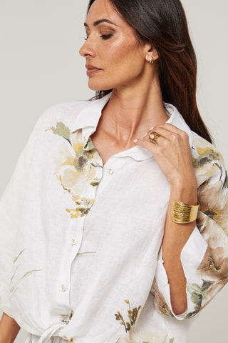 Camicia in lino - Bianco