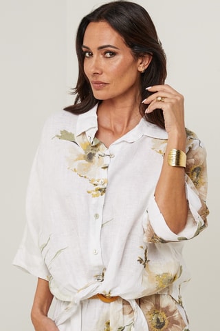 Camicia in lino - Bianco