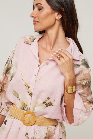 Camicia in lino - Rosa