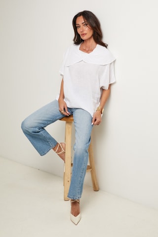 Blusa in lino - Bianco