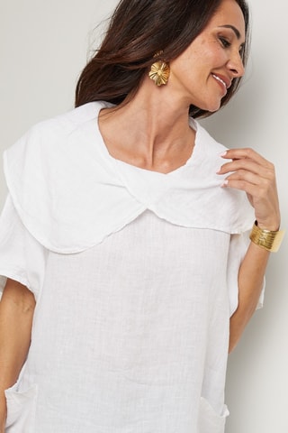 Blusa in lino - Bianco