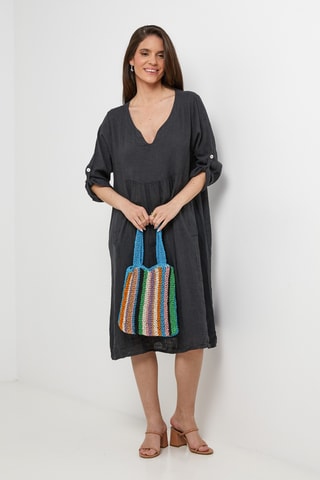 Abito in lino - Grigio