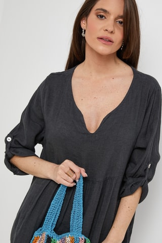 Abito in lino - Grigio