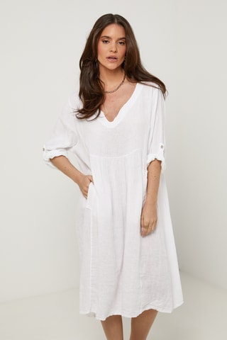 Abito in lino - Bianco