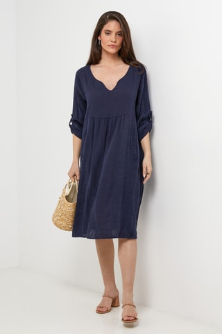 Abito in lino - Blu