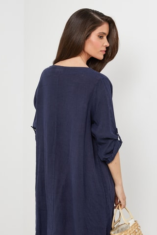 Abito in lino - Blu