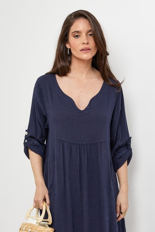 Abito in lino - Blu