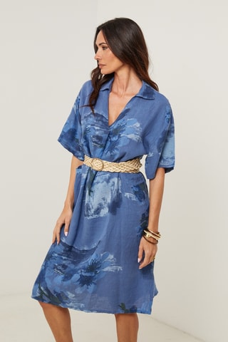 Abito in lino - Blu