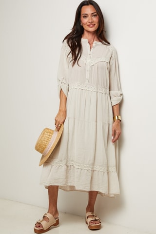 Abito a camicia - Beige