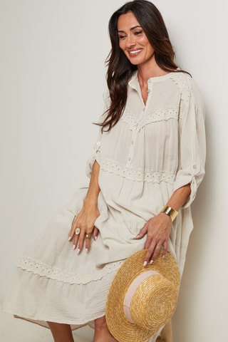 Abito a camicia - Beige