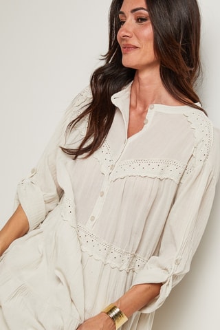 Abito a camicia - Beige