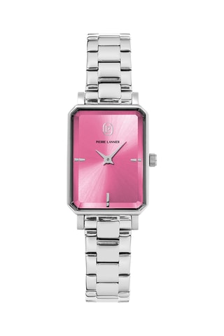 Montre à quartz en acier - Argenté et rose