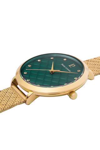 Montre à quartz en acier - Doré et vert