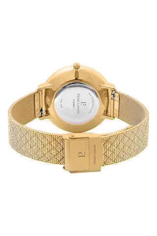 Montre à quartz en acier - Doré et vert