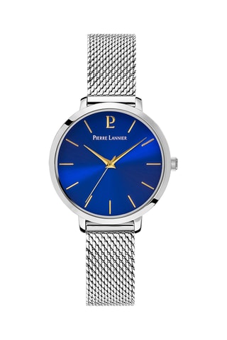 Montre à quartz en acier - Argenté et bleu
