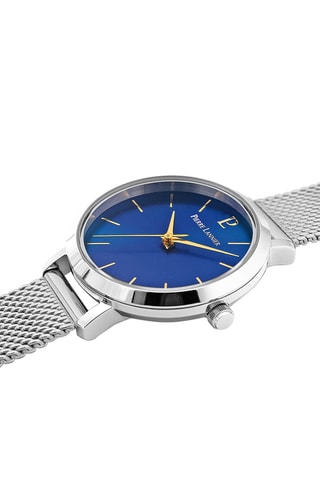 Montre à quartz en acier - Argenté et bleu