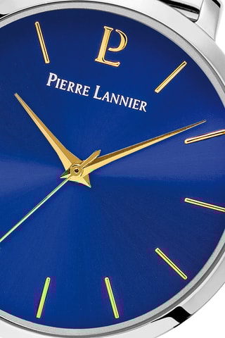 Montre à quartz en acier - Argenté et bleu