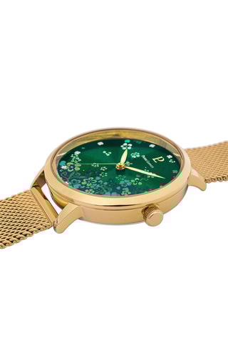 Montre à quartz en acier - Doré et vert