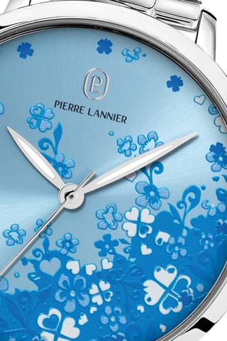 Montre à quartz en acier - Argenté et bleu