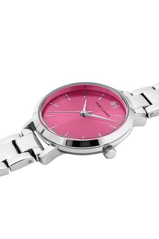 Montre à quartz en acier - Argenté et rose