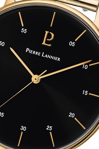 Montre à quartz en acier milanais - Doré et noir