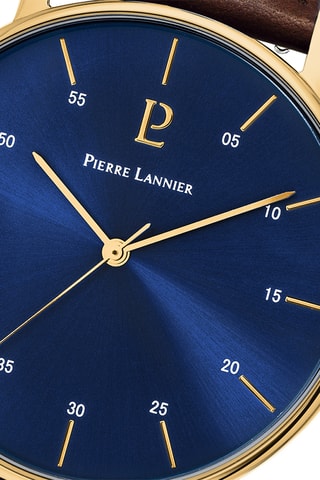 Montre à quartz en cuir - Marrone et doré