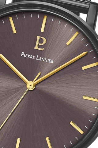 Montre à quartz en acier - Gris et marron