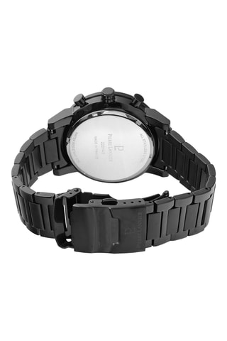 Montre à quartz en acier - Chronographe - Noir