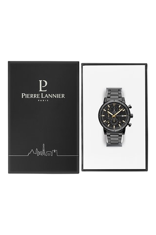 Montre à quartz en acier - Chronographe - Noir