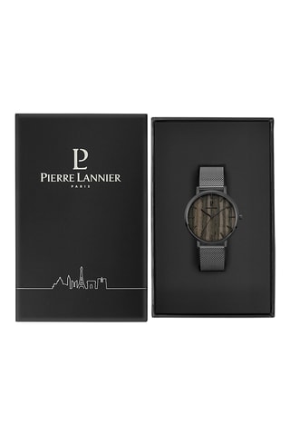 Montre à quartz en acier - Gris et marron