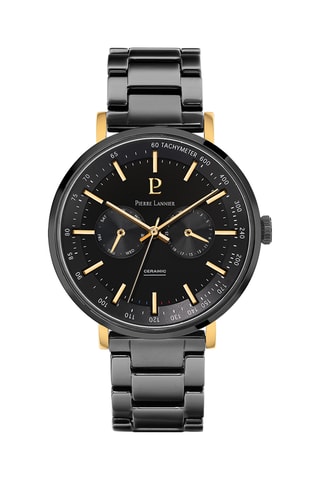 Montre à quartz en céramique - Tachymètre - Noir