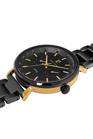 Montre à quartz en céramique - Tachymètre - Noir