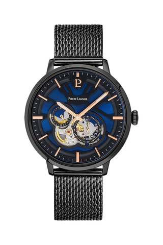 Montre automatique en acier - Noir et bleu