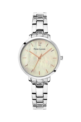 Montre à quartz en acier Aura  Argenté