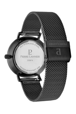 Montre à quartz en acier Echo - Noir