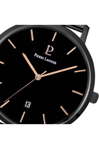 Montre à quartz en acier Echo - Noir