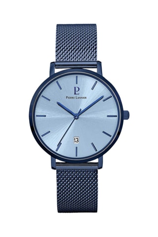 Montre à quartz en acier Echo - Bleu