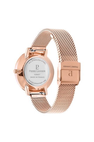 Montre à quartz en acier Elara -  
Doré rose et vert