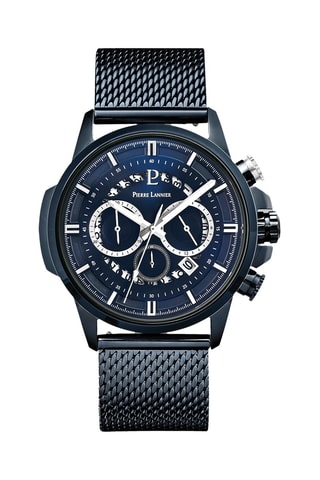 Montre à quartz en acier Sentinelle - Chronographe - Bleu marine